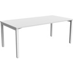 OLG AXIS SINGLE SIDED DESK 1500 X 750MM WHITE FRAME WHITE TOP