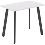 OLG FLARE BAR LEANER 4 LEG BLACK FRAME 1200MM X 750MM WHITE