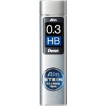 PENTEL C273 AIN STEIN MECHANICAL PENCIL LEAD REFILL 03MM HB GREY TUBE 15