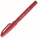 PENTEL SES15C BRUSH SIGN PEN MARKER RED BOX 10