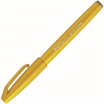 PENTEL SES15C BRUSH SIGN PEN MARKER YELLOW BOX 10