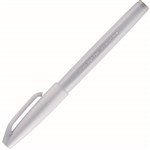 PENTEL SES15C BRUSH SIGN PEN MARKER LIGHT GREY BOX 10