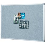 QUARTET PENRITE FABRIC BULLETIN BOARD 1800 X 1200MM SILVER