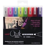 UNIBALL CHALK MARKER BULLET TIP 25MM ASSORTED PACK 8