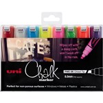 UNIBALL CHALK MARKER CHISEL TIP 8MM ASSORTED PACK 8