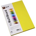 QUILL COLOURED A4 COPY PAPER 80GSM LEMON PACK 100 SHEETS