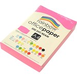 RAINBOW COLOURED A4 COPY PAPER 75GSM 500 SHEETS FLURO PINK