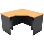 RAPID WORKER CORNER WORKSTATION COMPLETE 1200 X 1200 X 600MM BEECHIRONSTONE