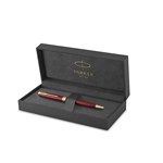 PARKER BALLPOINT PEN SONNET INTENSE RED LACQUER GOLD