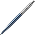 PARKER JOTTER BALLPOINT PEN MEDIUM BLUE INK WATERLOO BLUE CHROME