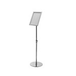 DEFLECTO SIGN HOLDER SNAP FLOOR STANDING A3 SILVER