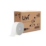 LIVI ESSENTIALS JUMBO ROLL TOILET 1PLY 600M CARTON 8