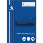 OLYMPIC NP432 EXERCISE BOOK NSW RULING DOUBLE RULED 4MM 55GSM 32 PAGE 250 X 176MM NAVY BLUE PACK 20