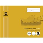 OLYMPIC NL123 EXERCISE BOOK NSW RULING DOUBLE RULEDGUIDELINES 12MM 55GSM 32 PAGE 176 X 240MM KHAKI PACK 20