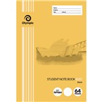 OLYMPIC NP064 EXERCISE BOOK NSW RULING BLANK 55GSM 64 PAGE 250 X 176MM BUFF PACK 20