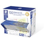 STAEDTLER 430 STICK BALLPOINT PEN MEDIUM BLUE BOX 100