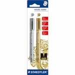 STAEDTLER METALLIC MARKERS GOLD AND SILVER PACK 2 7074023