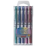 UNIBALL UM153 SIGNO GEL INK PEN 10MM METALLIC COLOURS PACK 5