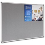VISIONCHART CORPORATE FELT PINBOARD ALUMINIUM FRAME 900 X 900MM GREY
