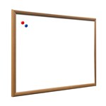 VISIONCHART WHITEBOARD 900X600MM CORK WARM OAK FRAME