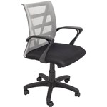RAPIDLINE VIENNA MESH CHAIR MEDIUM BACK SILVER