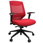 VOGUE TASK CHAIR MEDIUM MESH BACK ARMS RED