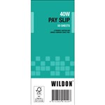 WILDON PAY SLIP PAD 50 SLIPS TEAL