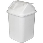 COMPASS RECTANGULAR PLASTIC SWING BIN 20 LITRE WHITE