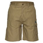 PRIME MOVER MW702 COTTON DRILL SHORT WITH CARGO POCKETS KHAKI 117R