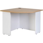 YS DESIGN OXLEY CORNER WORKSTATION UNIT 900 X 900 X 750MM OAKWHITE