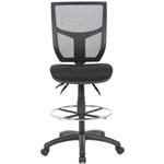 YS DESIGN HALO DRAFTING CHAIR WITH DRAFTING KIT HIGH MESH BACK BLACK