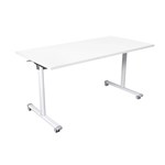PIVOT WHITE FLIP TOP TABLE 1800 X 750MM WHITE TOP