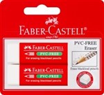 ERASER FABERCASTELL LARGE PVCFREE WHITE PK2