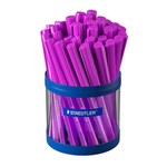 STAEDTLER  STICK 432 TRIANGULAR BALLPOINT PEN MEDIUM  VIOLET CUP OF 40 
