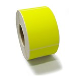 THERMAL TRANSFER YELLOW LABELS 102mm WIDE X 124mm DEEP 40mm CORE 400  ROLL