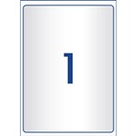 A4 1 UP CLEAR POLY LASER LABELS BOX 100