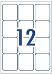 A4 LABEL 12 PER SHEET EXTRA TACKY 64x72MM PACK100