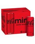 COKE  NO SUGAR  MINI CANS 250ML PACK 6