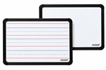 A4 MAGNETIC MDF WHITEBOARD ONE SIDE DOTTED THIRDS BLUE  RED LINE ONE SIDE PLAIN W FRAME
