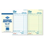ZIONS 15D RESTAURANT DOCKET BOOK CARBONLESS DUPLICATE 165 X 95MM